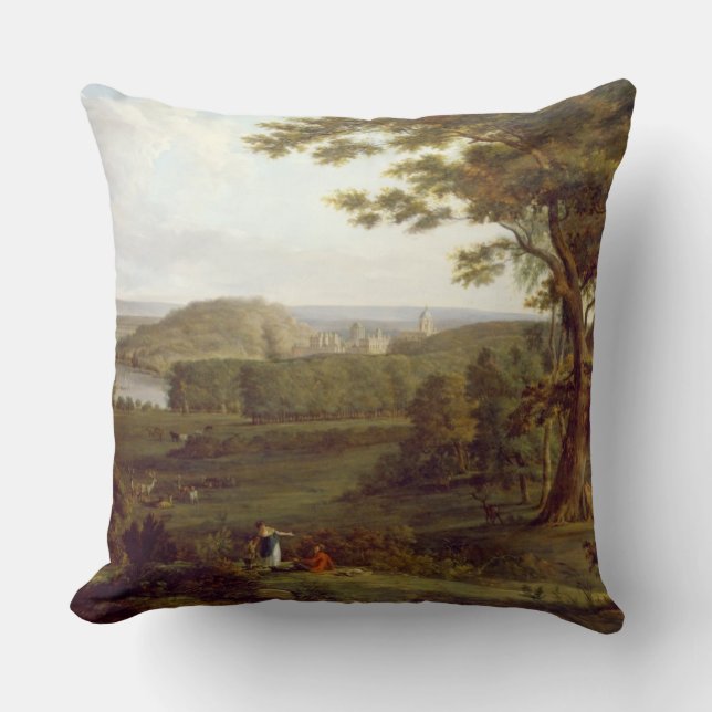 T31507 View from the North West of Castle Howard, Throw Pillow (Front)