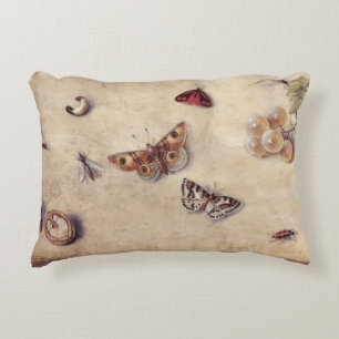 T31566 A Study of Various Insects, Fruit and Anima Decorative Pillow