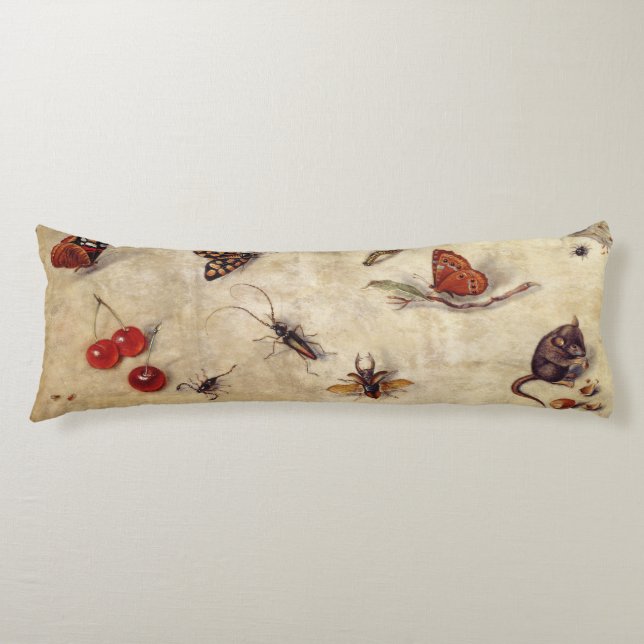 T31567 A Study of Various Insects, Fruit and Anima Body Pillow (Front)