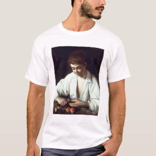 T31971 A Young Boy Peeling an Apple T-Shirt