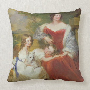 T32011 Portrait of Mrs Sarah Frances Cooper and he Throw Pillow