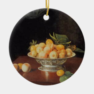 T32176 Still Life of Peaches, c.1700 Ceramic Ornament