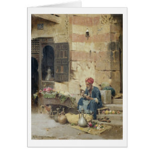 T32410 le vendeur de fleur, 1891 (panneau)
