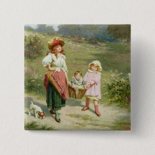 T33572 To Market, To Buy a Fat Pig 2 Inch Square Button