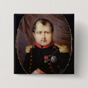T34002 Portrait Miniature of Napoleon I (1769-1821 2 Inch Square Button