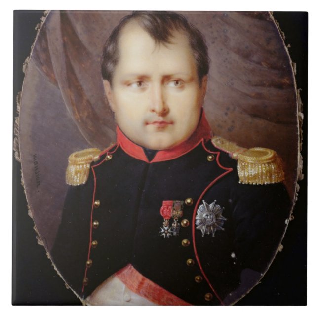 T34002 Portrait Miniature of Napoleon I (1769-1821 Tile (Front)