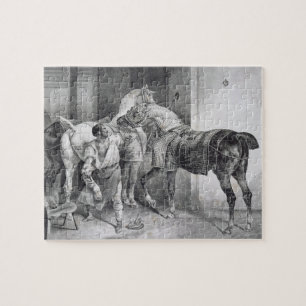 T34894 The English Farrier, 1822 (litho) Jigsaw Puzzle