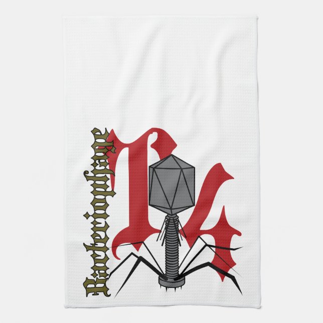 T4 Bacteriophage Kitchen Towel (Vertical)