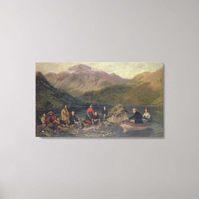 T7833 Fishing at Haweswater Canvas Print (Front)