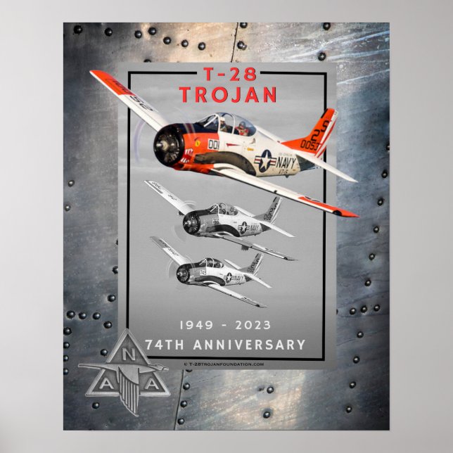 T-28 Poster du 74e anniversaire de Troie (Devant)