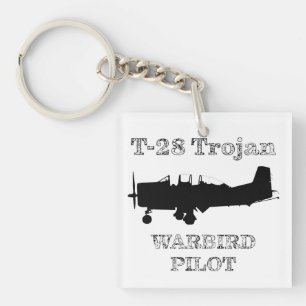 T-28 Trojan Warbird Pilot Keychain