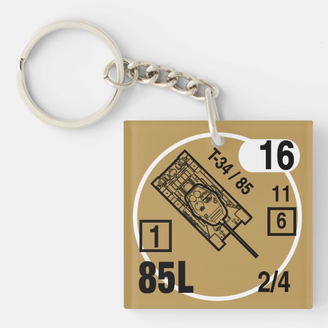 T-34/85 Keychain Fob (Front)