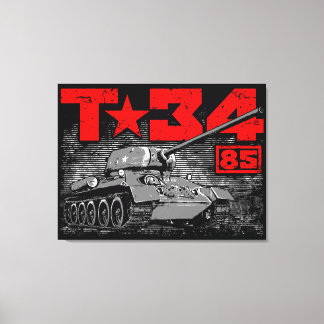 T-34-85 Soviet medium tank Canvas Print