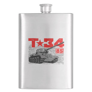 T-34-85 Soviet medium tank Hip Flask