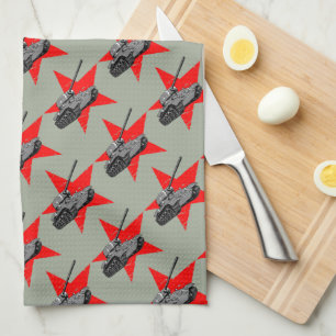 T-34-85 Soviet medium tank Kitchen Towel