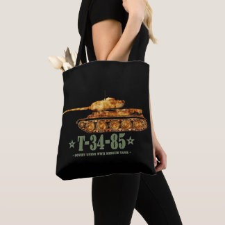 T-34-85 World War Two Soviet Medium Tank WWII Tote Bag