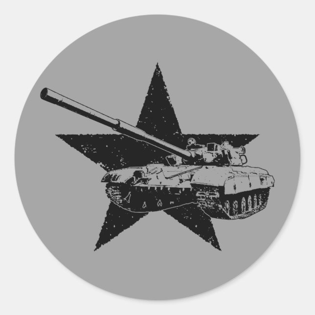 T-64 Main battle tank Classic Round Sticker (Front)