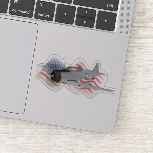 T-6 Texan Trainer Aircraft with American Flag