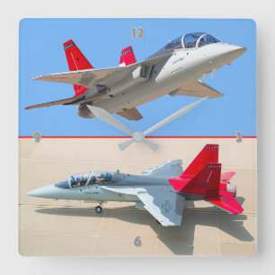 T-7A RED HAWK SQUARE WALL CLOCK