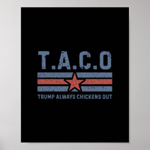 T.a.c.o Trump Always Chickens Out - Funny 1  Poster