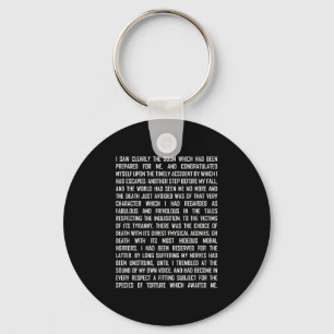 T And The Pendulum Edgar Allan E Etry Excerpt Prem Keychain