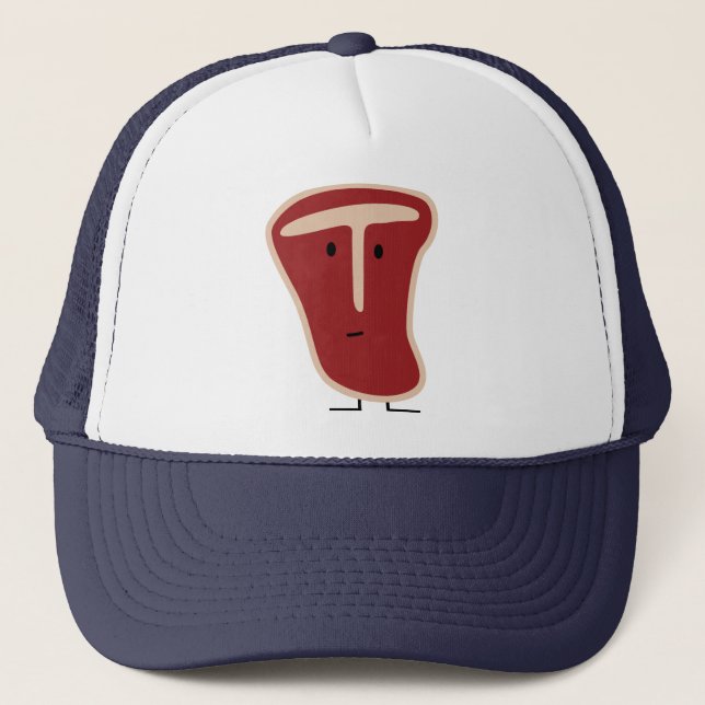 T-bone steak trucker hat (Front)