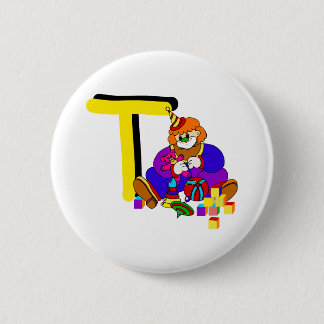 T Clown 2 Inch Round Button