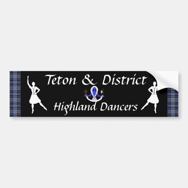 T&D Highland Dancers Bumper Sticker (Front)
