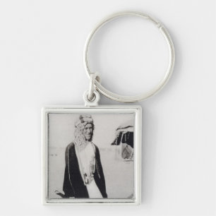 T. E. Lawrence in Arab Dress (b/w photo) Keychain