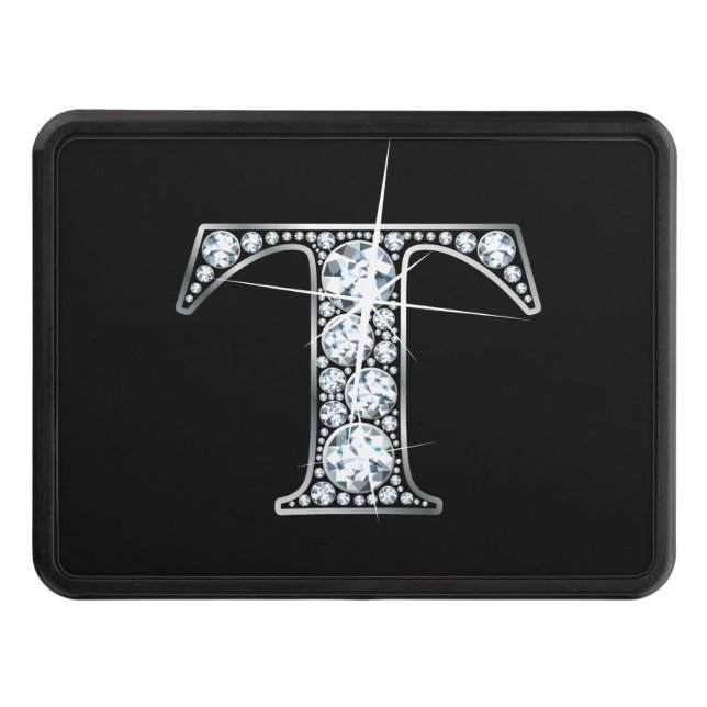 T Faux-"Diamond Bling" Trailer Hitch Cover (Front)