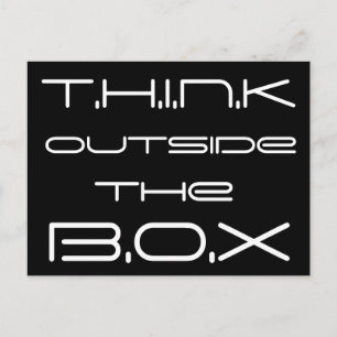 T.H.I.N.K OUTSIDE THE B.O.X Cool Inspirational Postcard