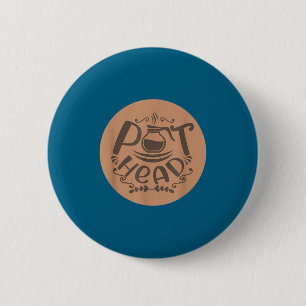 T-head Funny Coffee Caffeine Baristas And Coffee L 2 Inch Round Button
