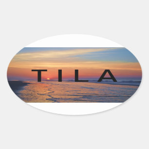 T I L A OVAL STICKER