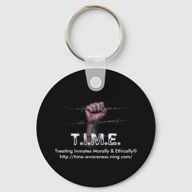 T.I.M.E. Keychain - Hand on a Wire (Front)