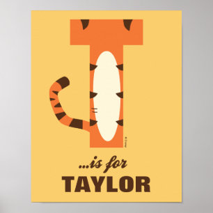 T is for Tigger   Add Your Name Poster