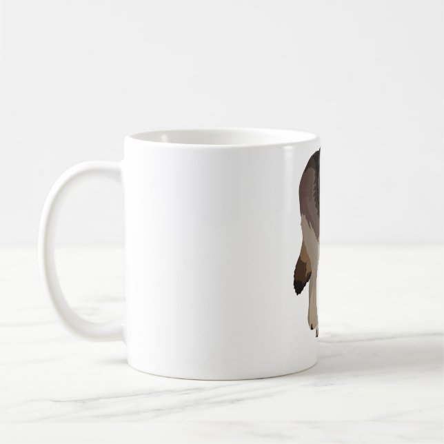 T is for Timber Wolf  Coffee Mug (Left)