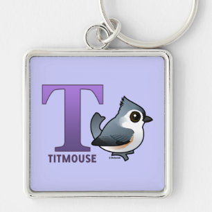 T is for Titmouse Keychain