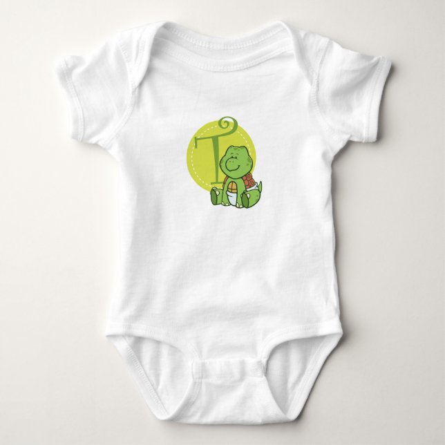 T is for Turtle Baby Bodysuit (Front)