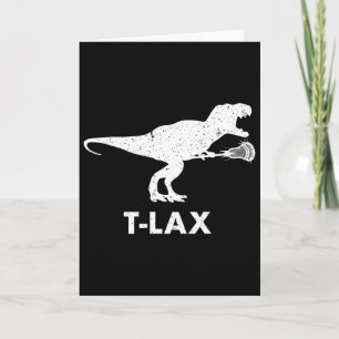 T-lax Dinosaur . Cool Dino Lax Player Lacrosse  Card