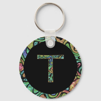 T Monogram Keychain