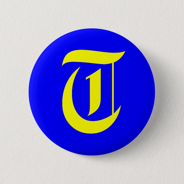 T - OLD ENGLISH 2 INCH ROUND BUTTON (Front)