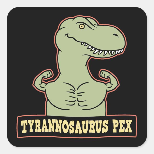 T-Pex Square Sticker (Front)