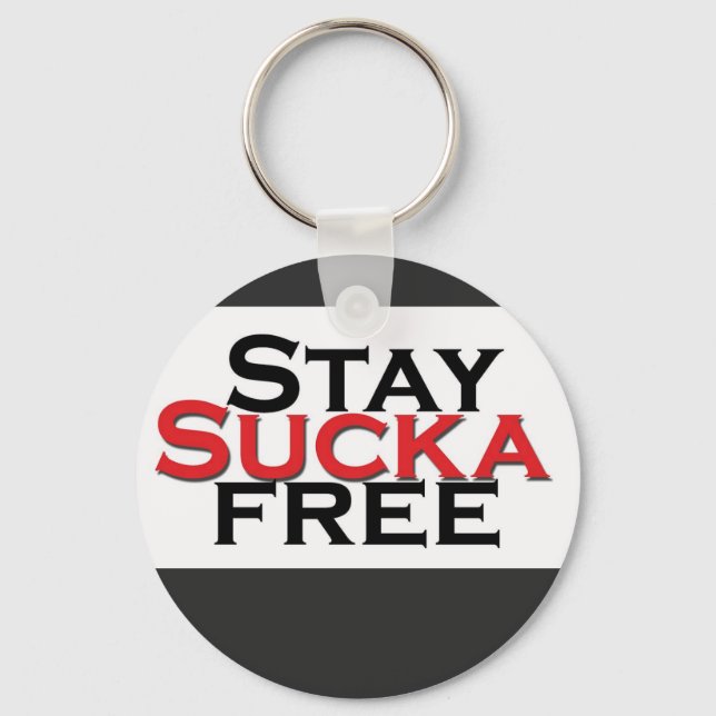 T.R.K Sucka Free Button Keychain (Front)