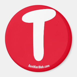 T Red Refrigerator Magnet