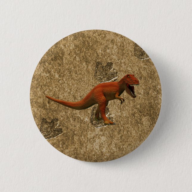 T Rex 2 Inch Round Button (Front)