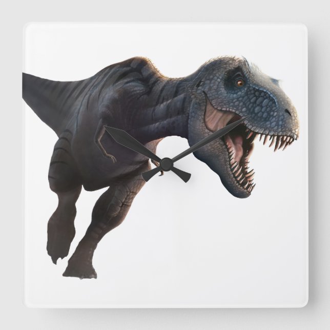 T Rex 2 Square Wall Clock (Front)