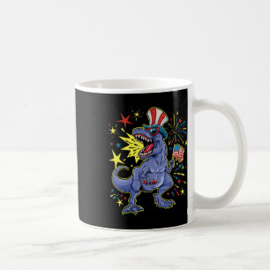 T-rex 4th Of July Celebrating Independence Day Coffee Mug