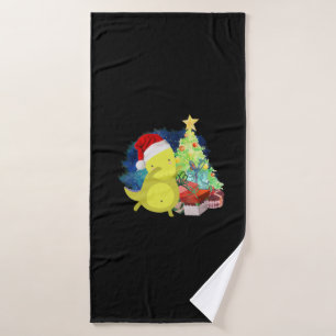 T-Rex a Dinosaur Christmas Bath Towel