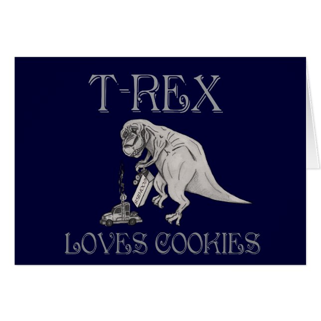 T-Rex aime des biscuits (Devant horizontal)