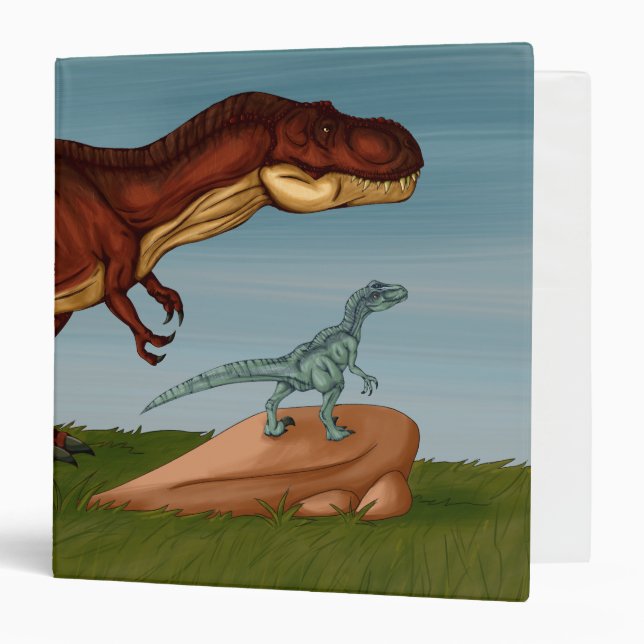T-Rex and Velociraptor Binder (Front/Inside)